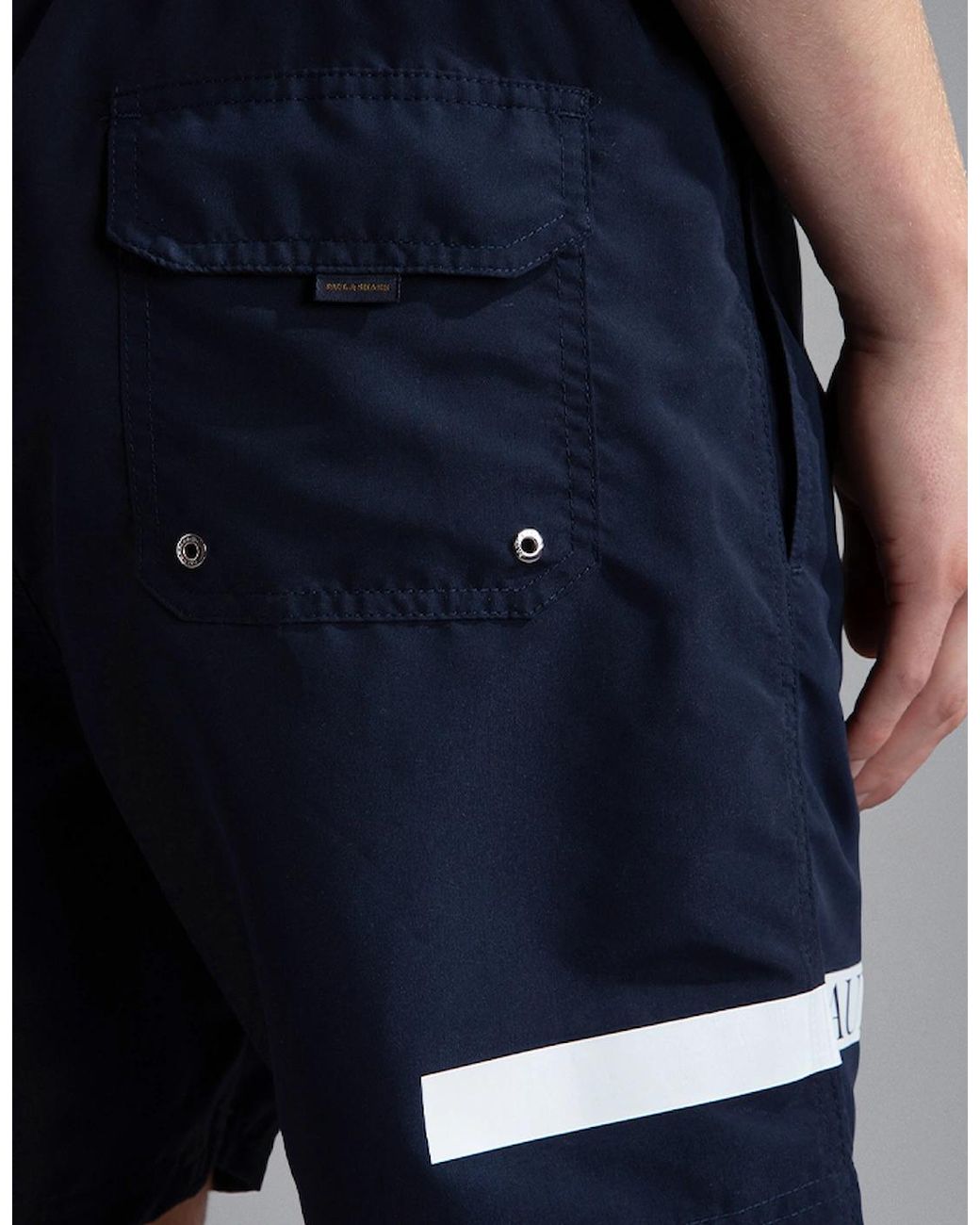 Paul & Shark Blue Swim Shorts With Print for men