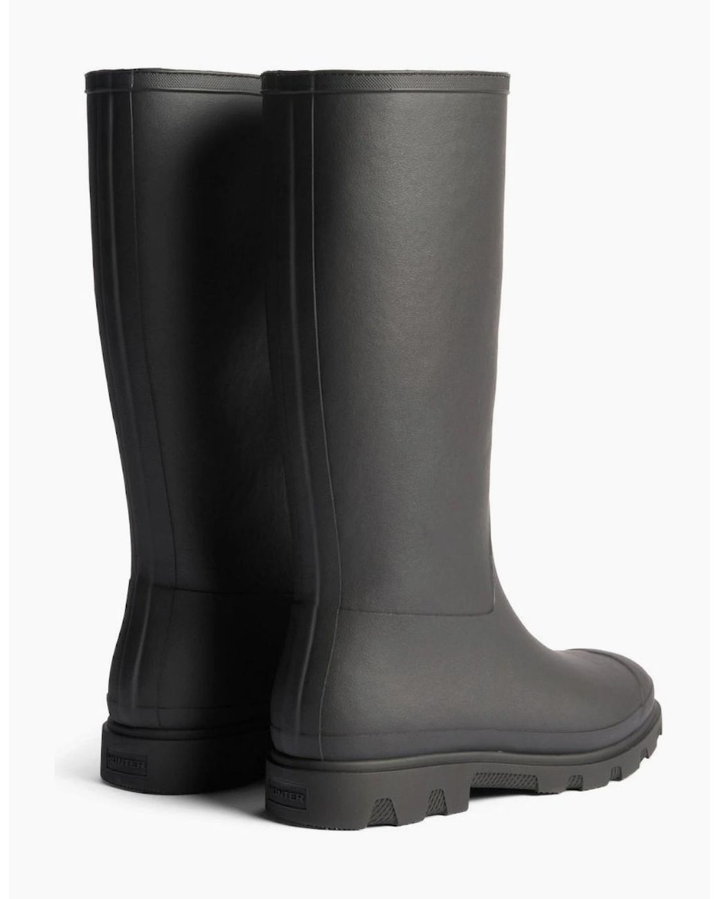 Hunter Black Downpour Tall Insulated Wellingtons for men