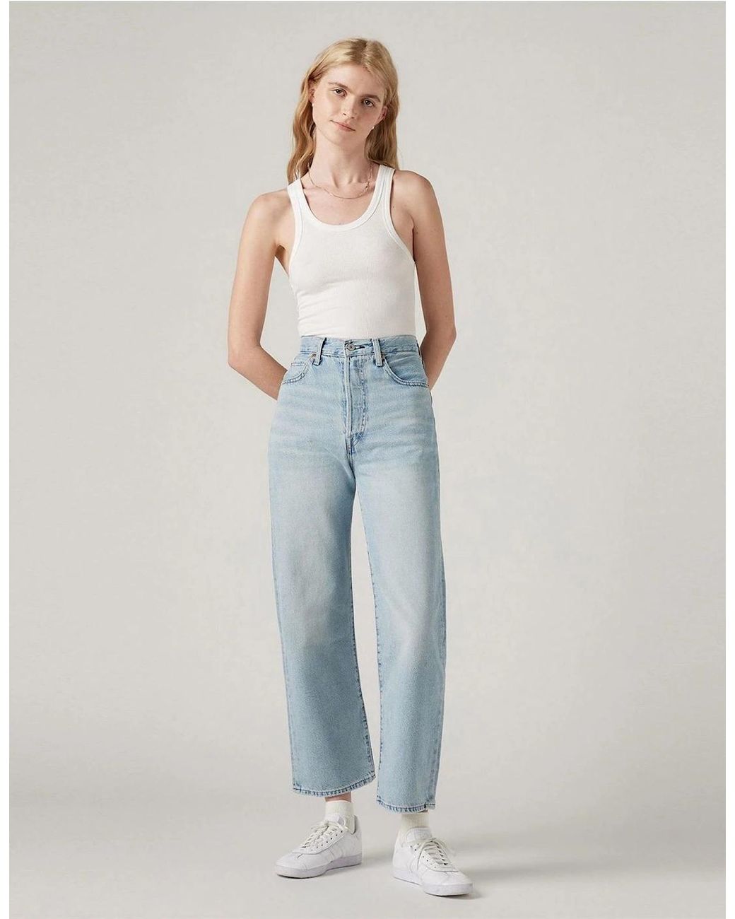 Levi's Blue Levi's Ribcage High Rise Ankle Jeans