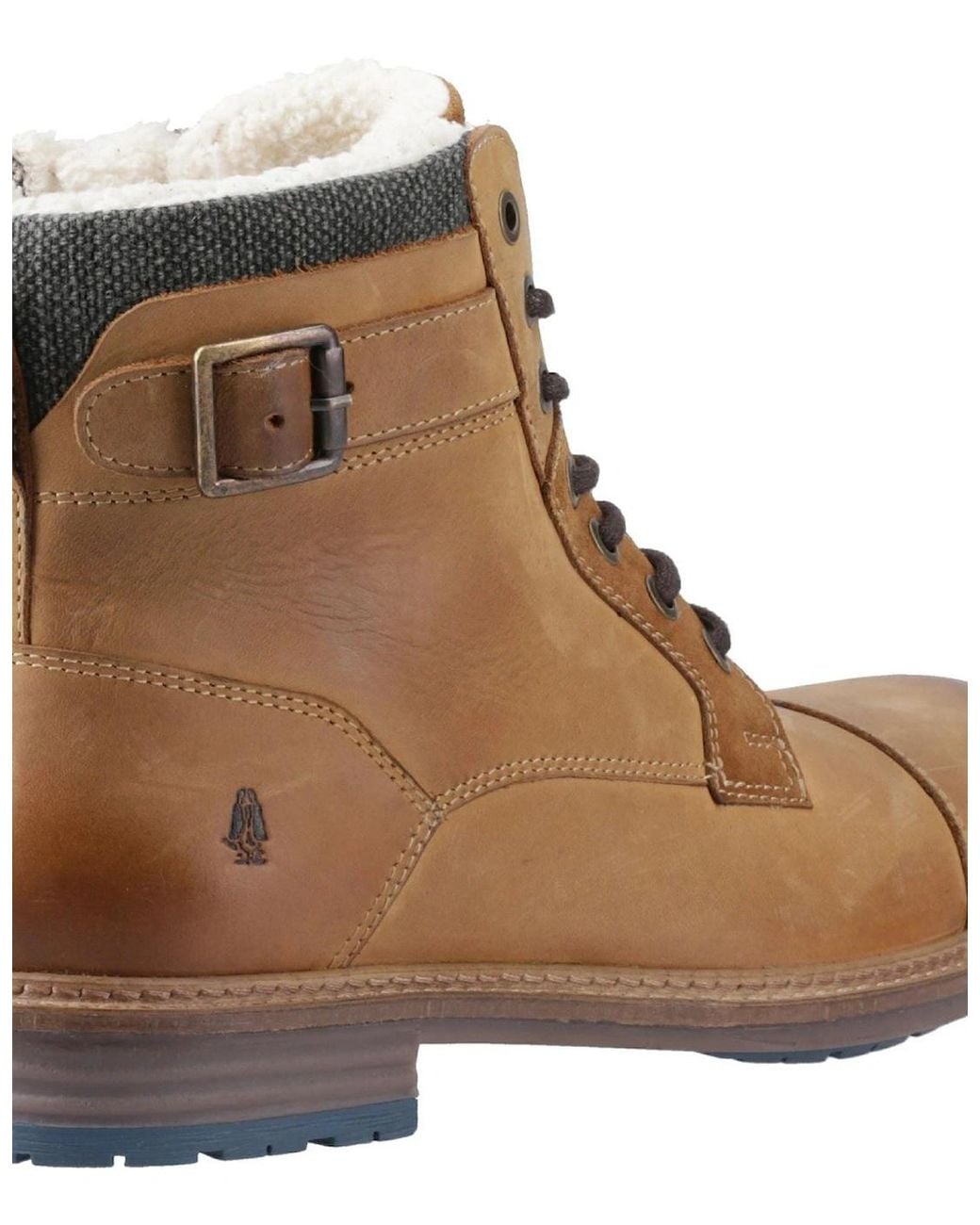 Hush Puppies White Jordan Leather Tan Ankle Boots for men