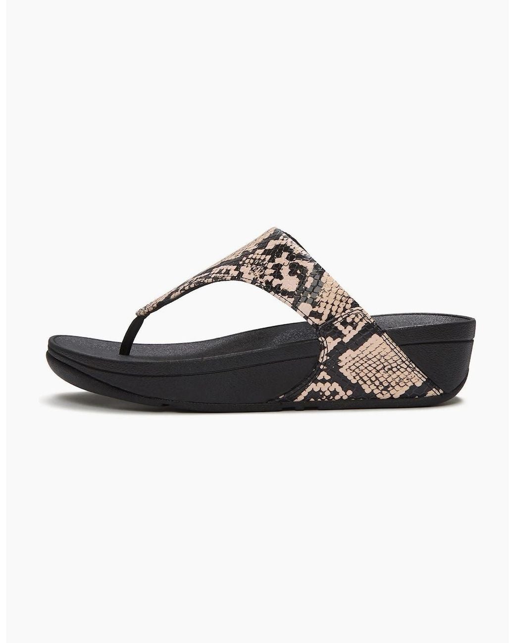 Fitflop Black Lulu Leather Hazy Taupe/ Sandals