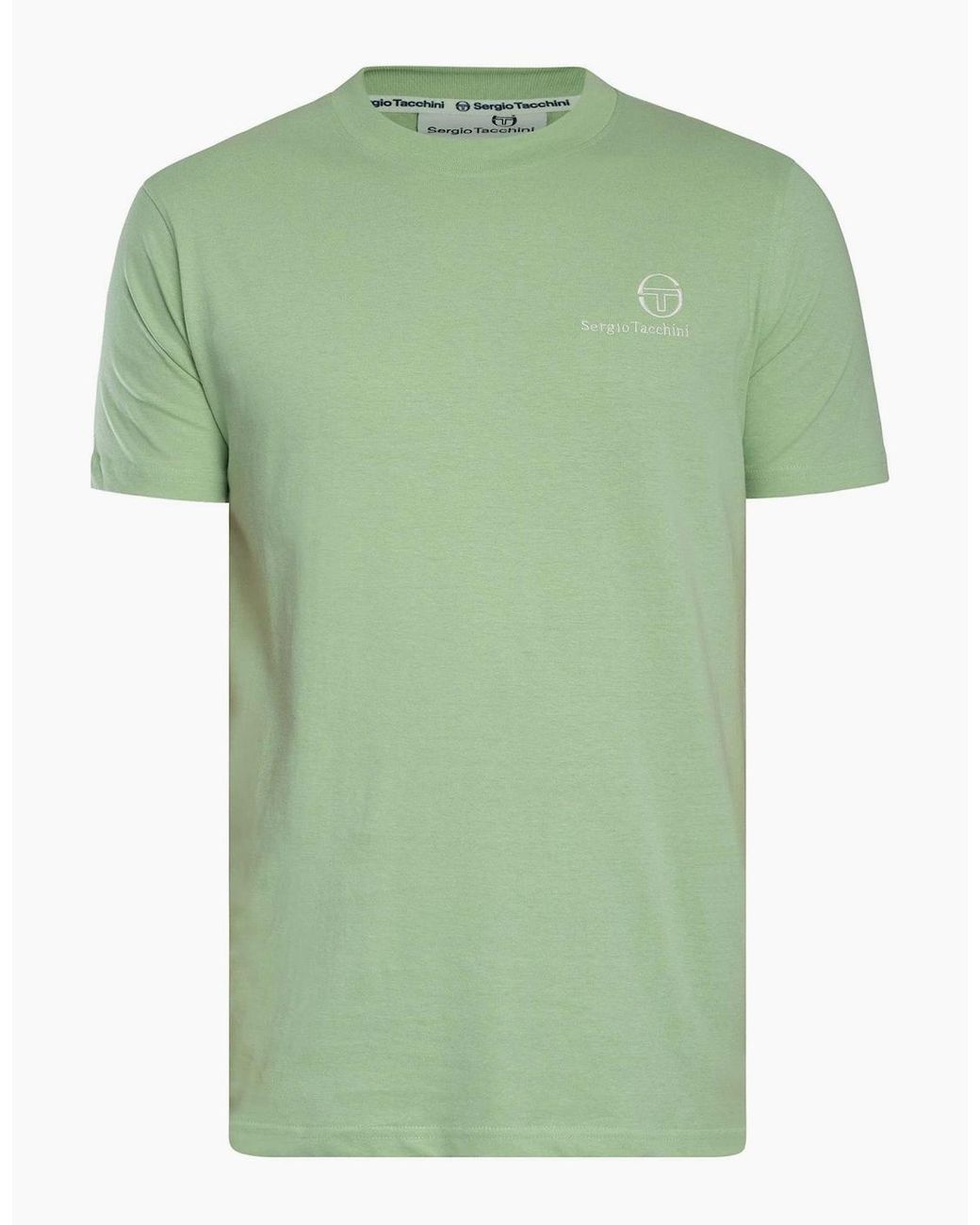 Sergio Tacchini Green Felton T-Shirt Quiet for men
