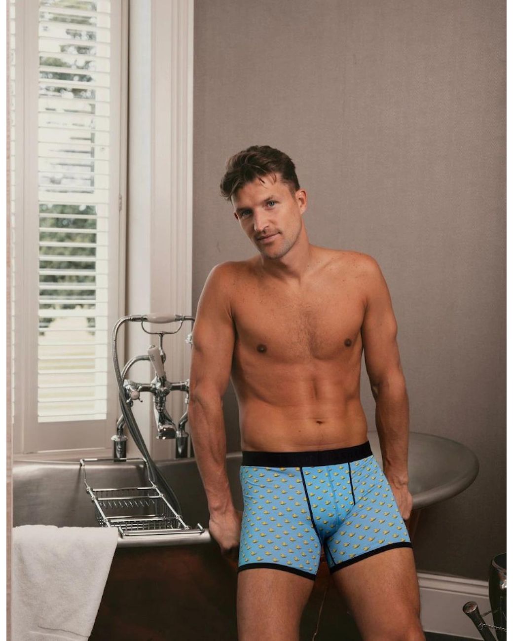 Swole Panda Blue Ducks Bamboo Boxer Brief for men