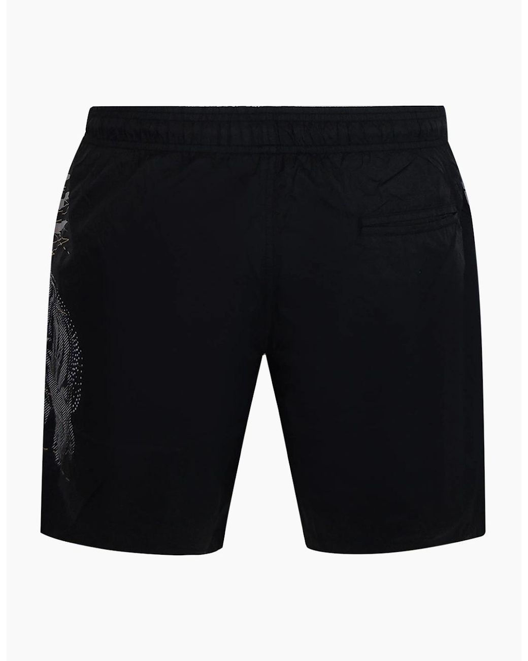 Philipp Plein Black Plein Sport Golden Tiger Long Swim Shorts