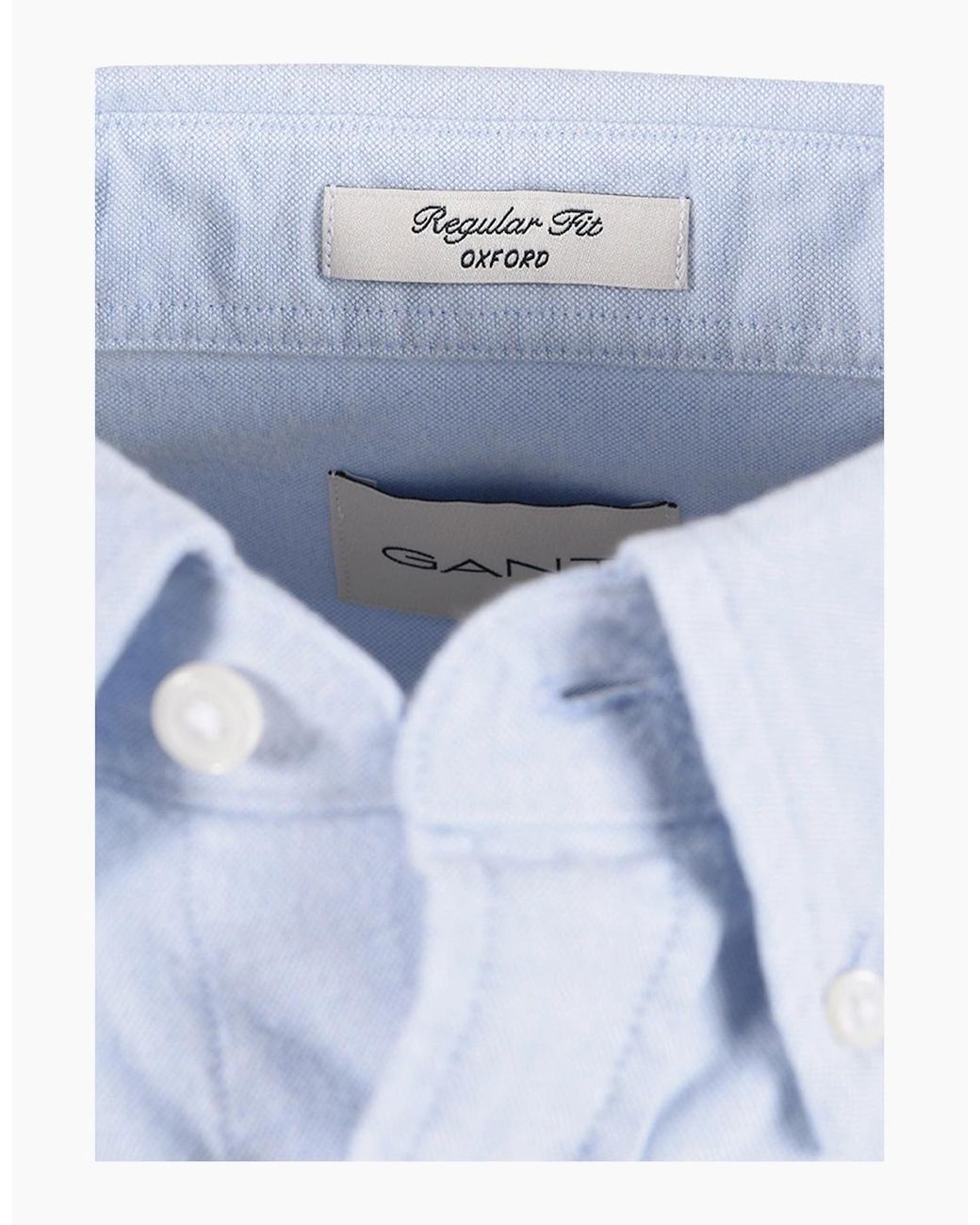 Gant Blue Reg Fit Brushed Oxford Shirt Clear Sky for men