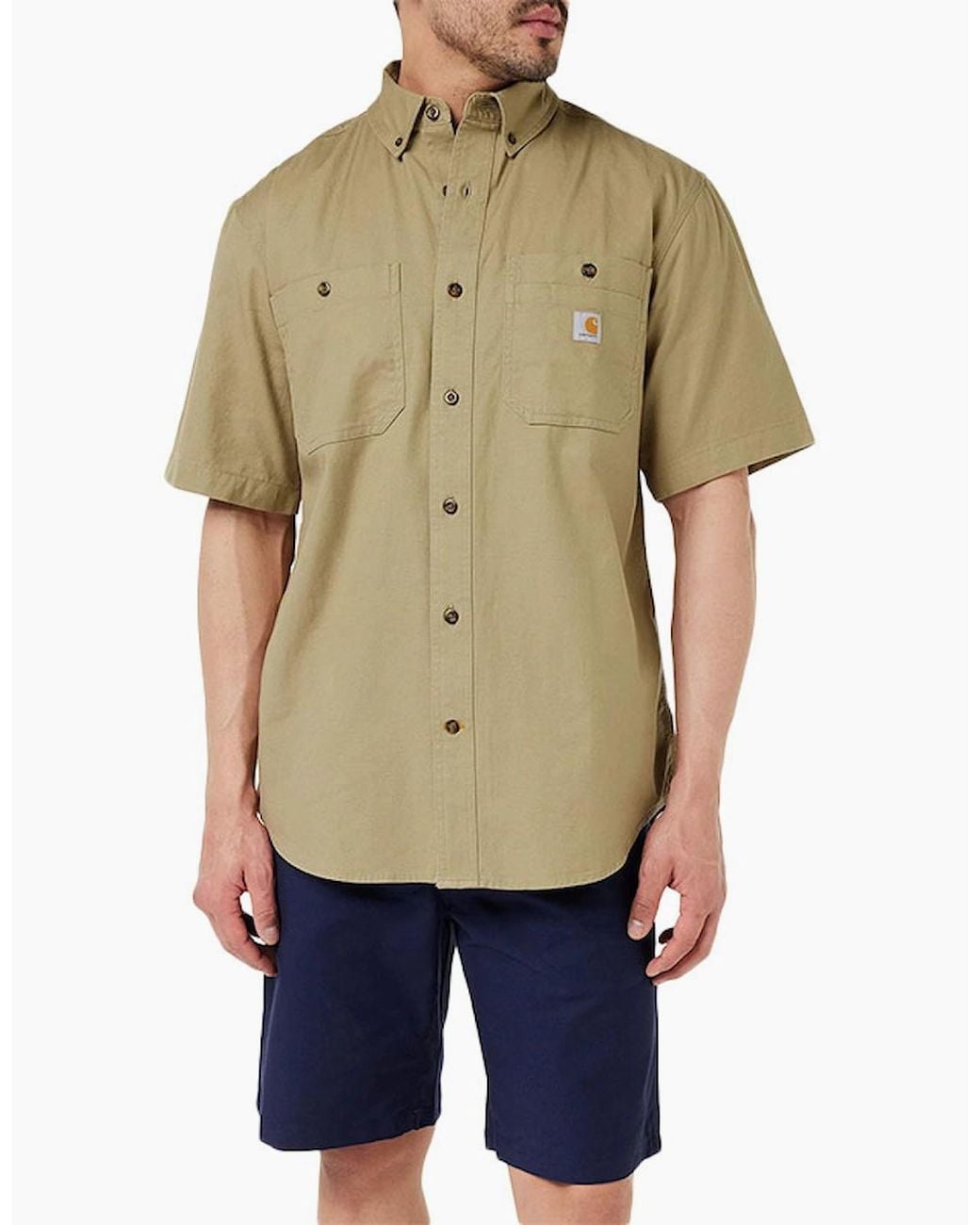 Carhartt Natural Carhartt Tw3555-M Shirts Short Sleeve Cotton Top for men