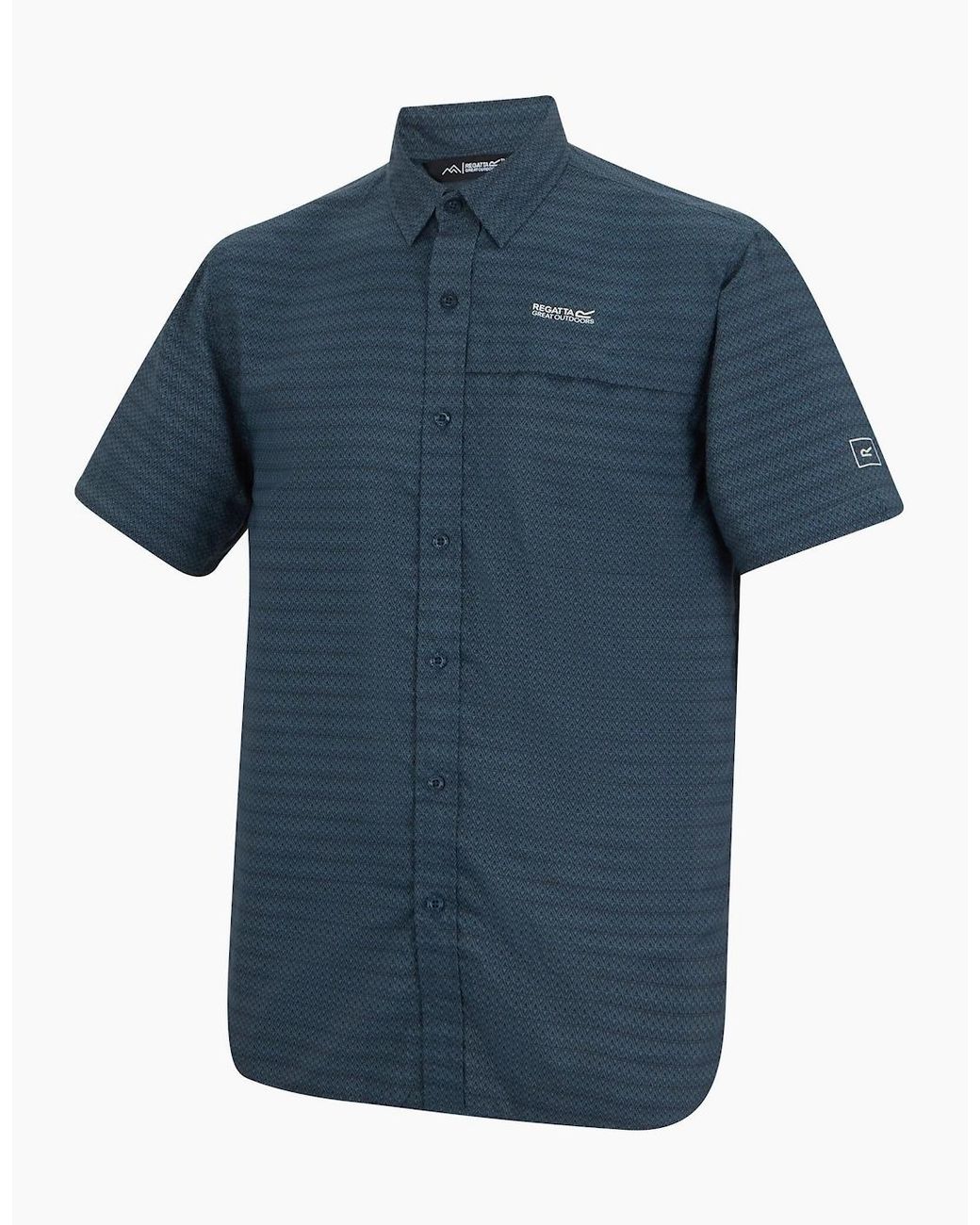 Regatta Blue Mindano Triangle Short-Sleeved Shirt for men