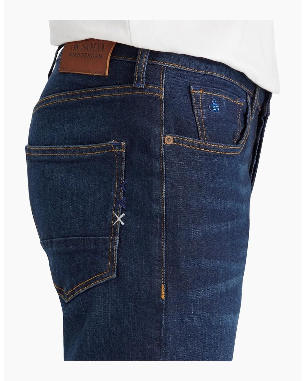 Scotch & Soda Blue Ralston Regular Slim Jeans for men