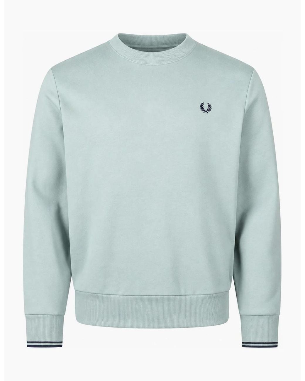 Fred Perry Blue Crew Neck Sweatshirt/Dark Airforce for men