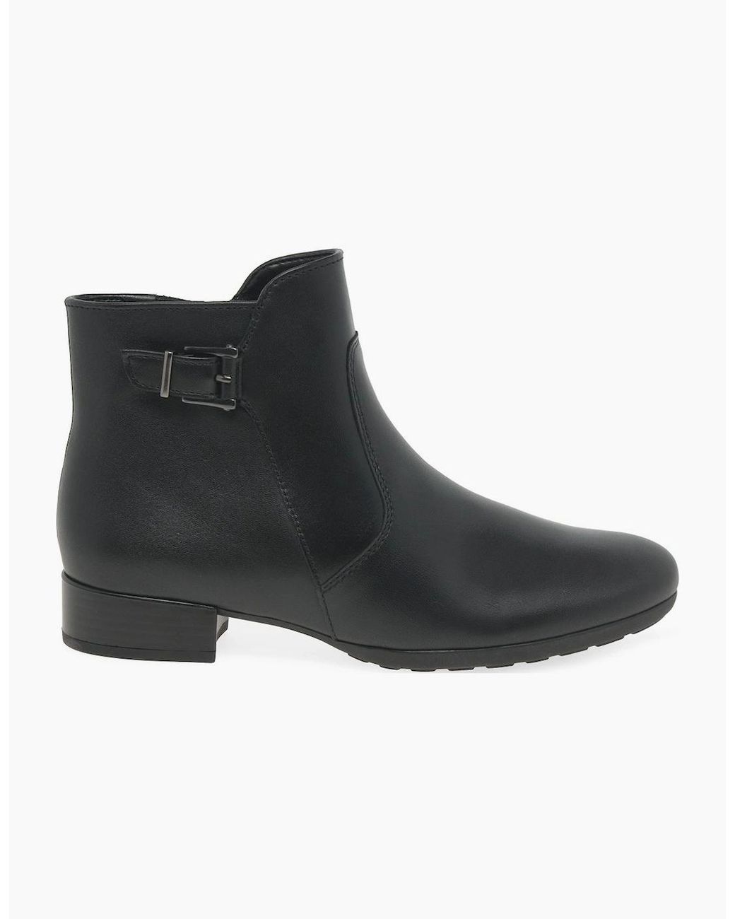 Gabor Black Bolan Ankle Boots