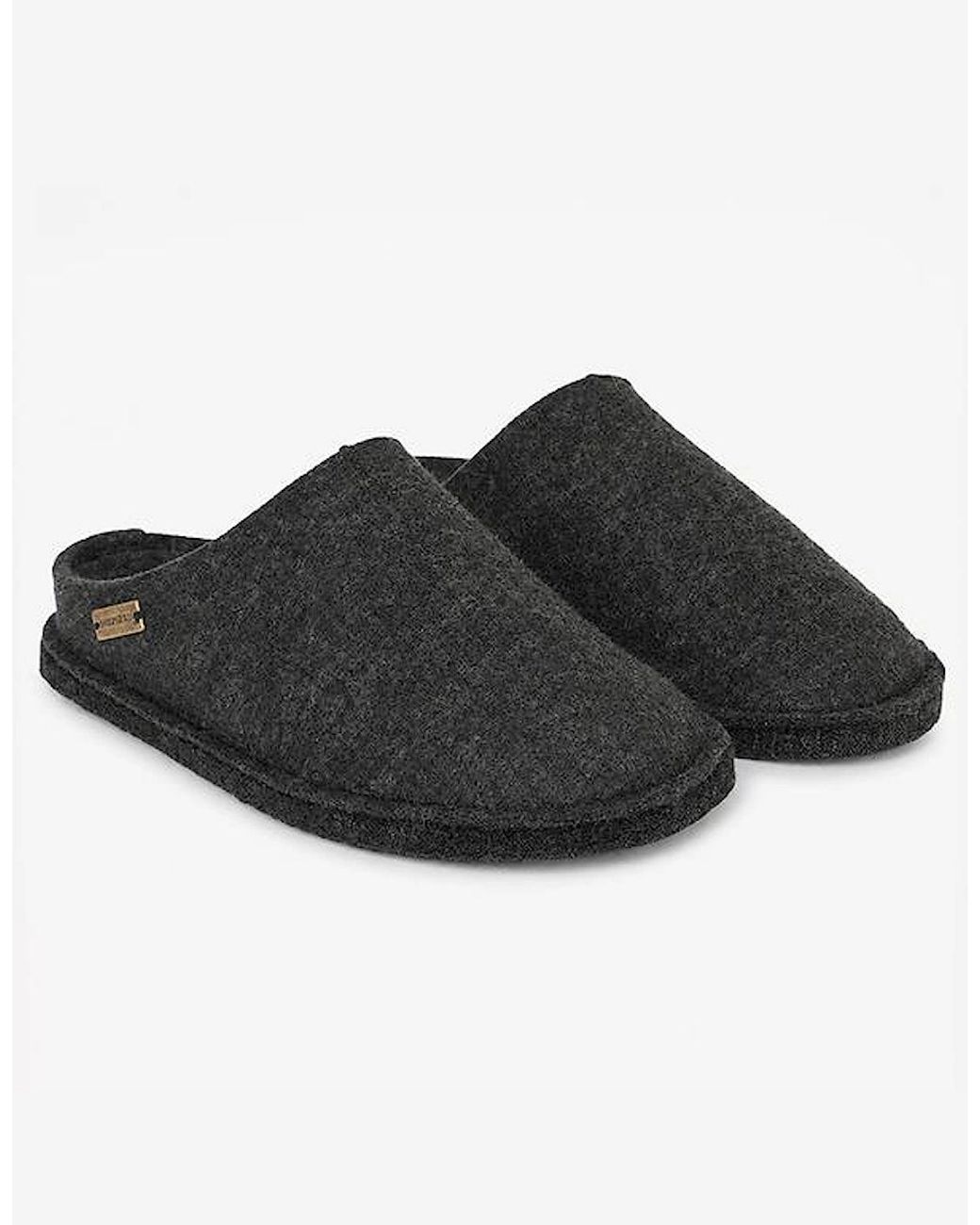 Haflinger Black Soft Mules Graphite