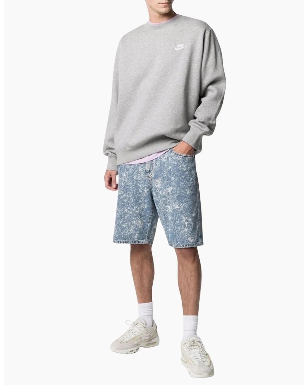 Nike Gray Logo Crewneck Sweater for men