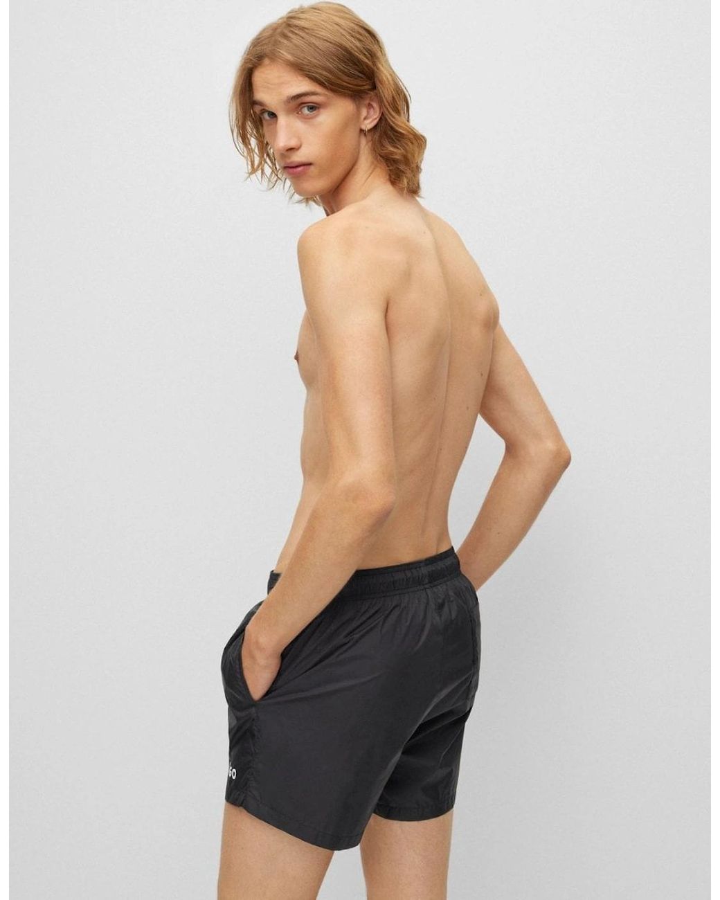 Boss Blue Hugo Haiti Quick-Drying Swim Shorts for men