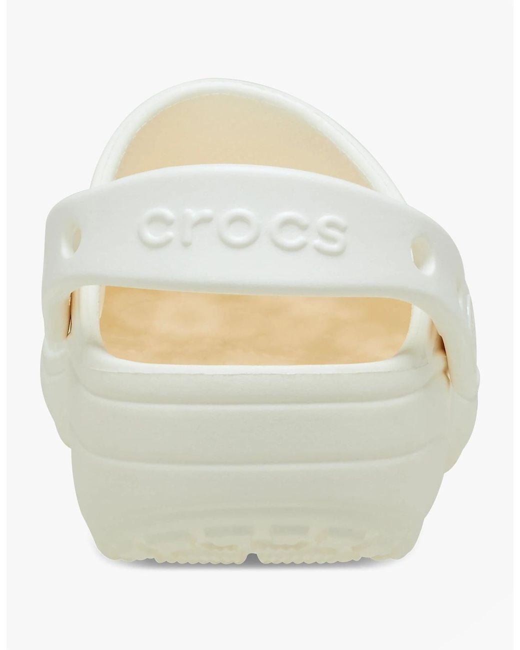 CROCSTM White 210927 Classic Floral Cut Out Clogs Chalk