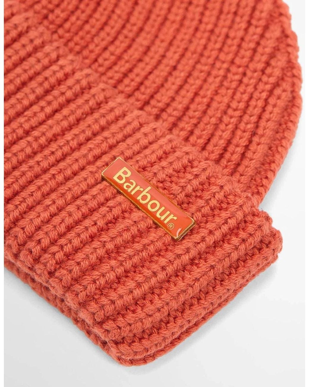Barbour Red Mosely Fishermen Beanie