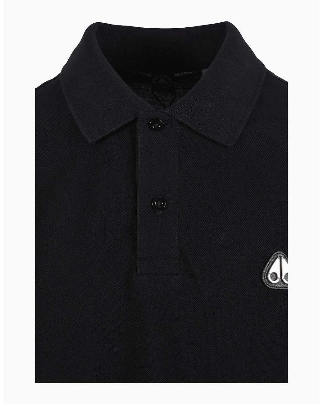 Moose Knuckles Black Everett Polo Shirt for men
