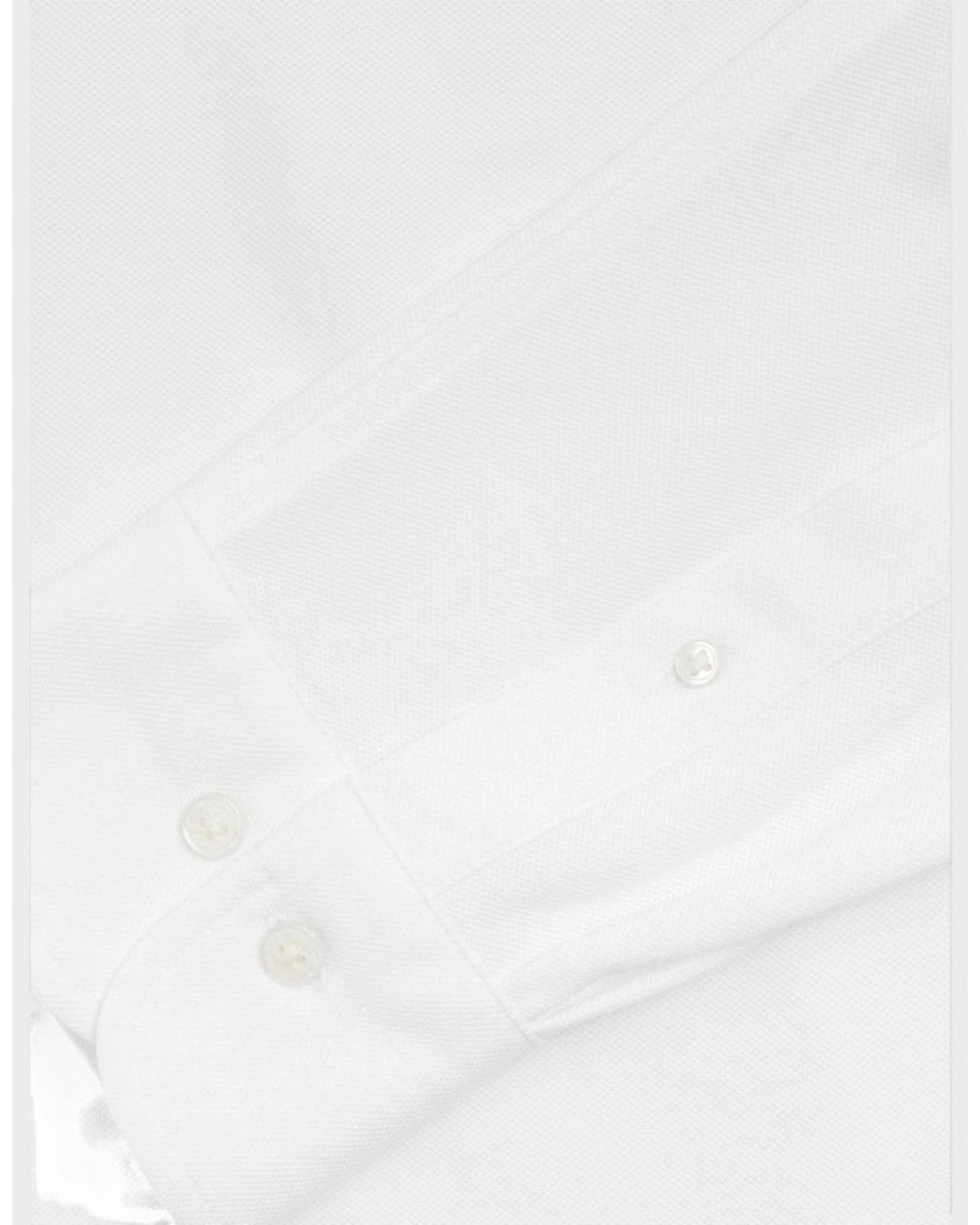 Gant White Regular Jersey Pique Shirt for men
