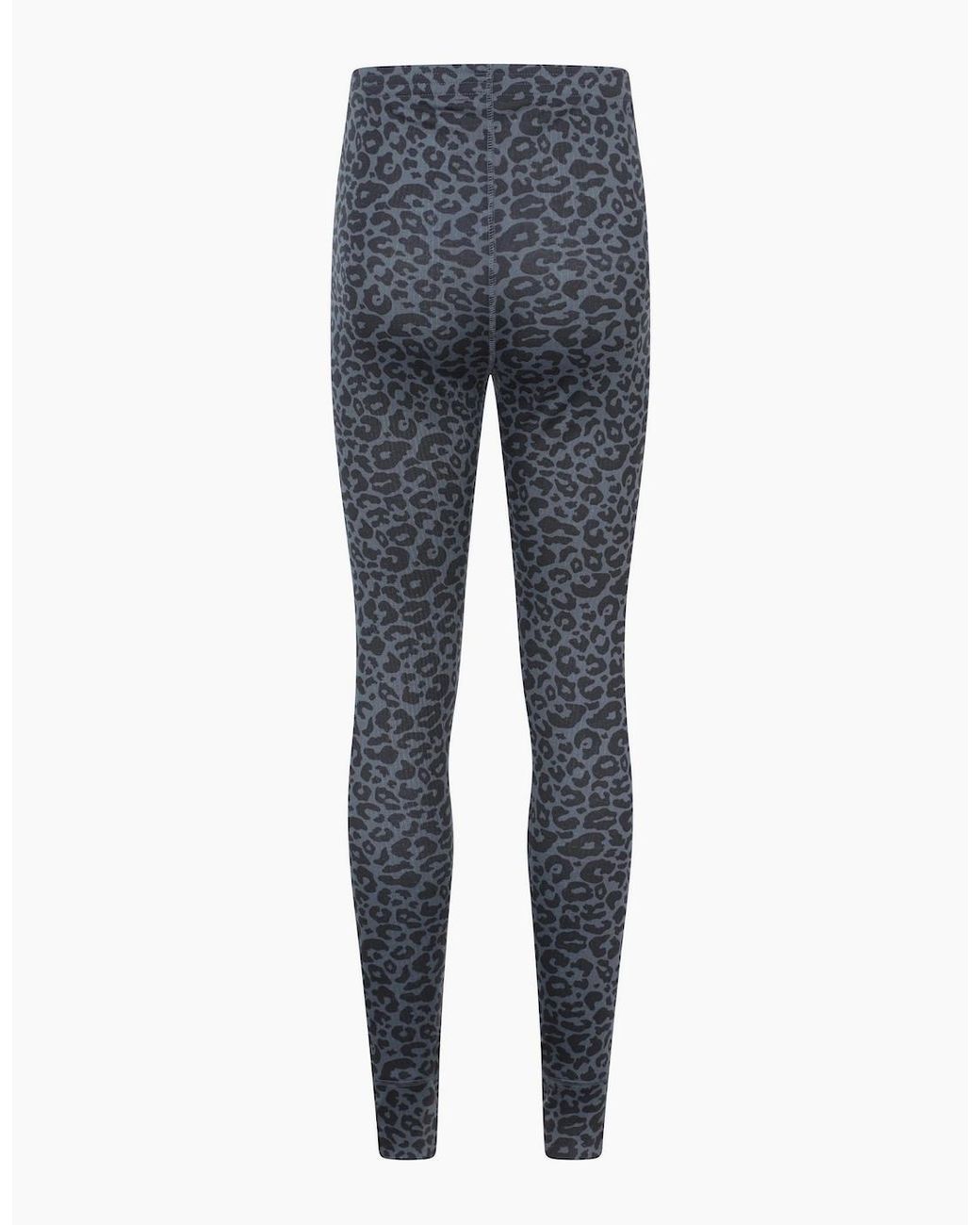 Mountain Warehouse Blue Ladies Talus Leopard Print Thermal Leggings