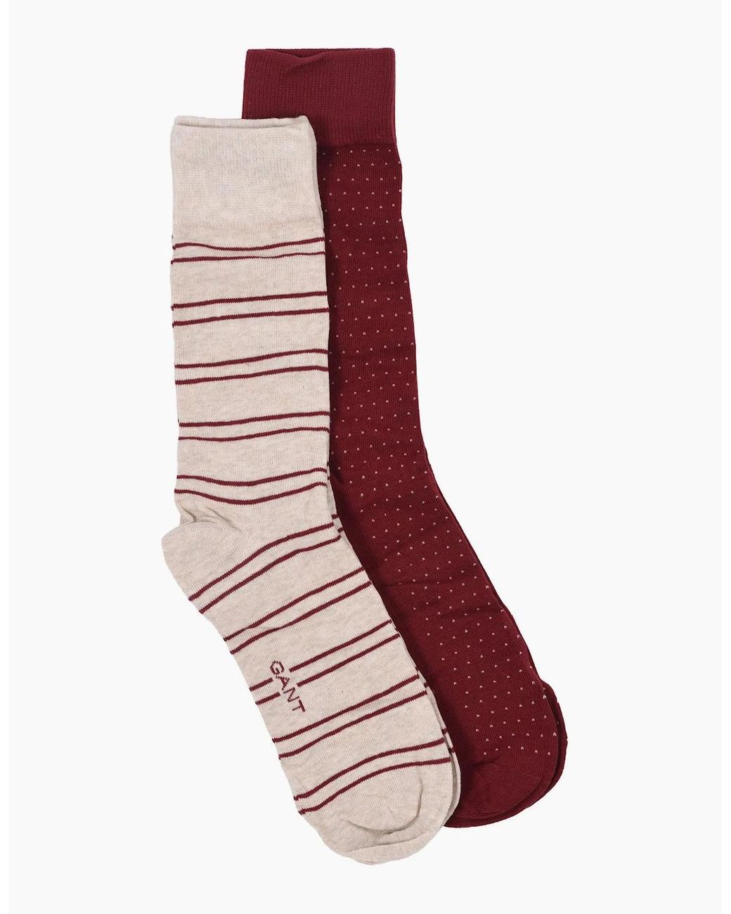 Gant Multicolor Stripe And Mini Dot 2Pk Socks for men