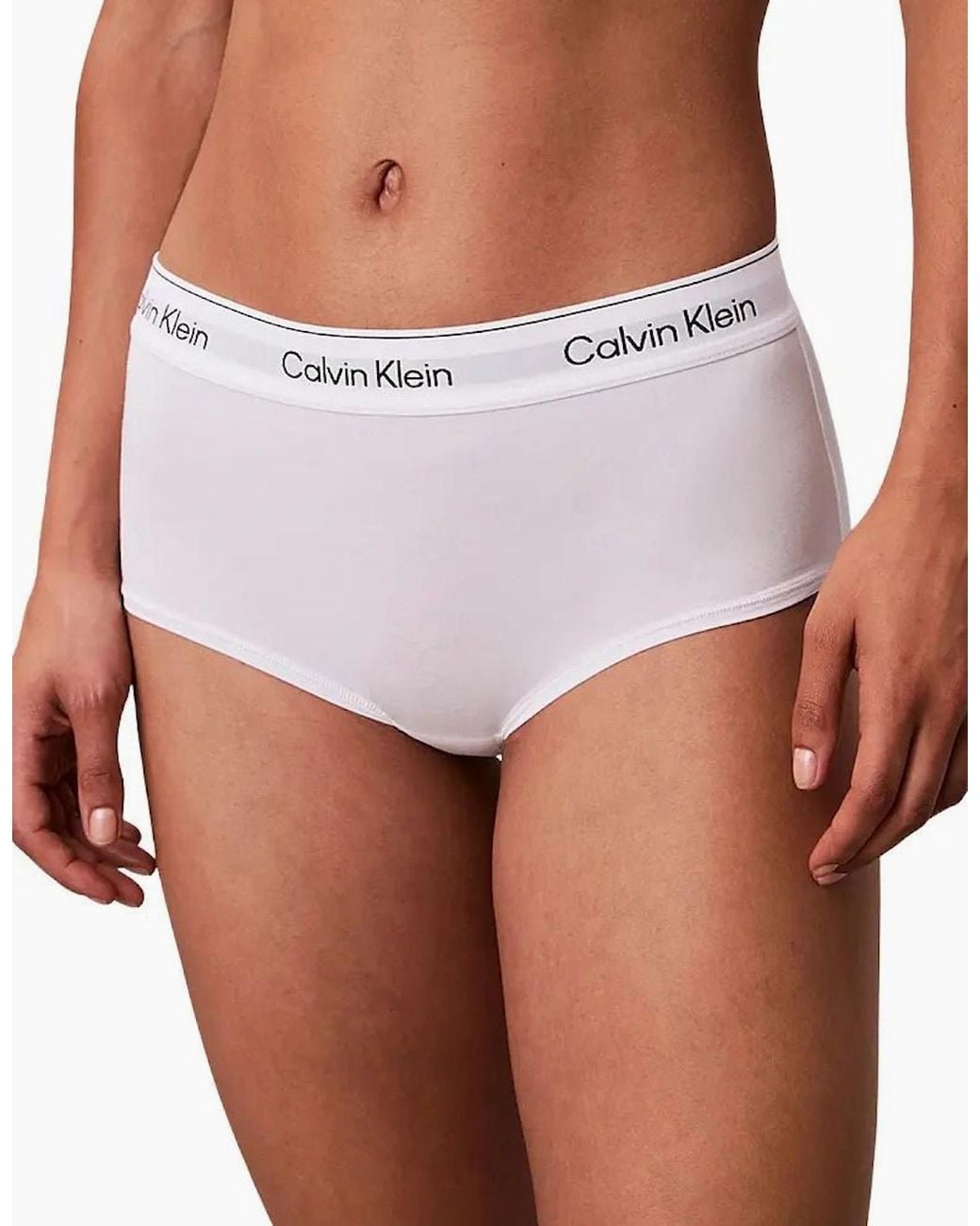 Calvin Klein White Icon Cotton Modal Boy Short