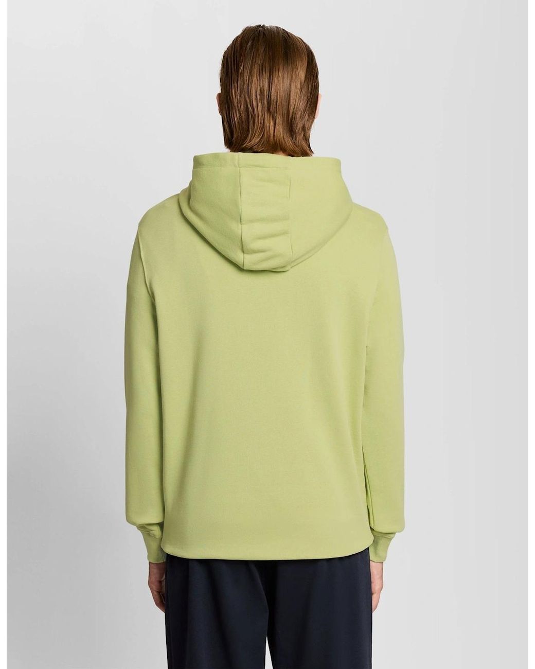 Lyle & Scott Green Loopback Cotton Hoodie for men