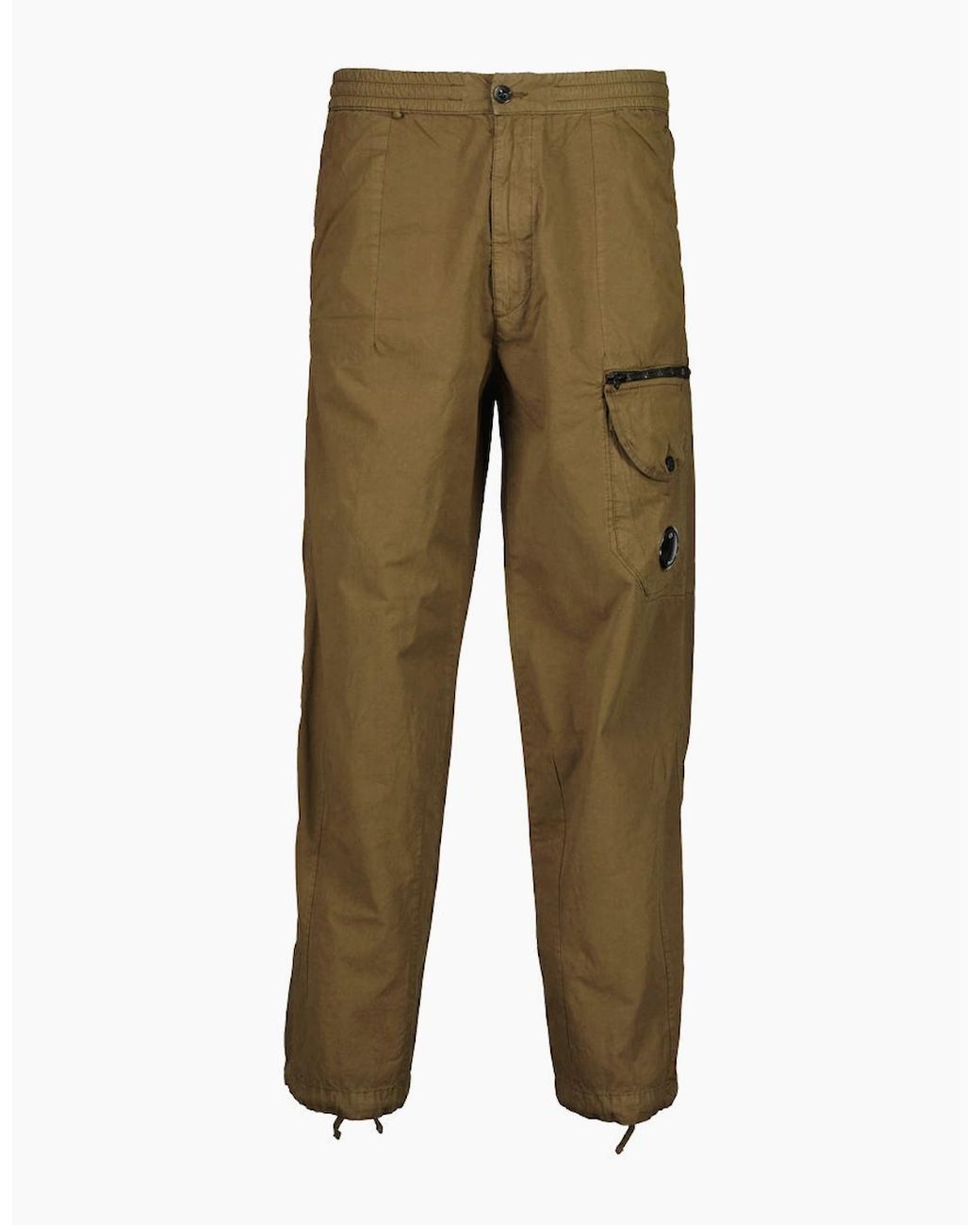 C P Company Green Microreps Boxy Lens Cargo Pants for men