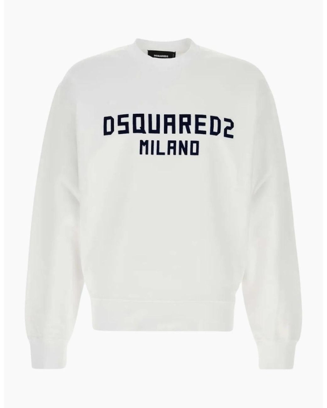 DSquared² White Cool Fit Milano Crew Neck Jumper for men