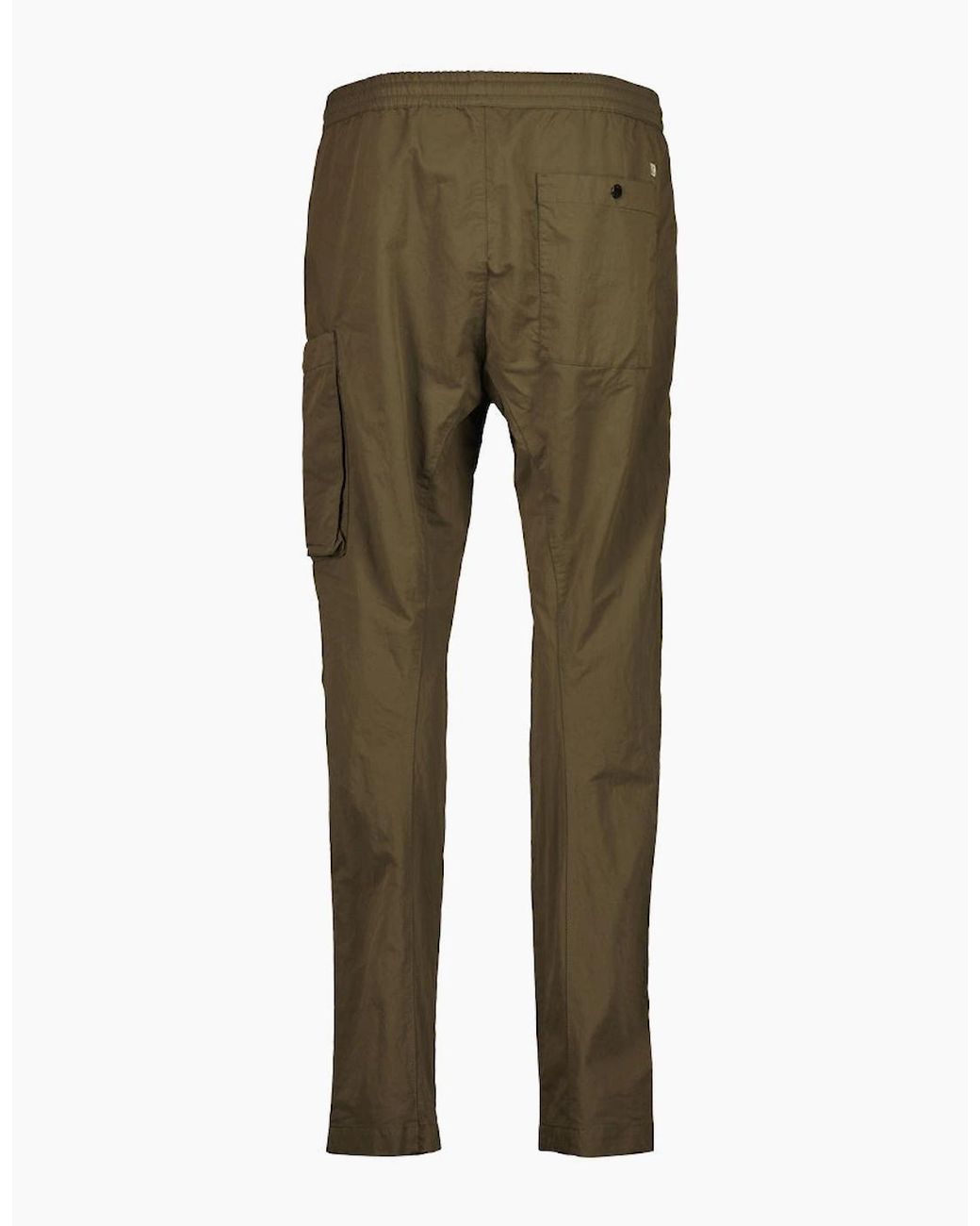 C P Company Green Diagonal Flatt Nylon Lens Cargo Pants for men