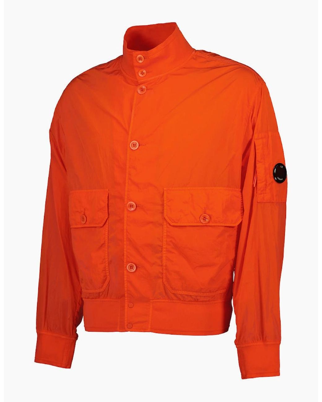 C P Company Orange Chrome-R Lens Bomber Jacket for men