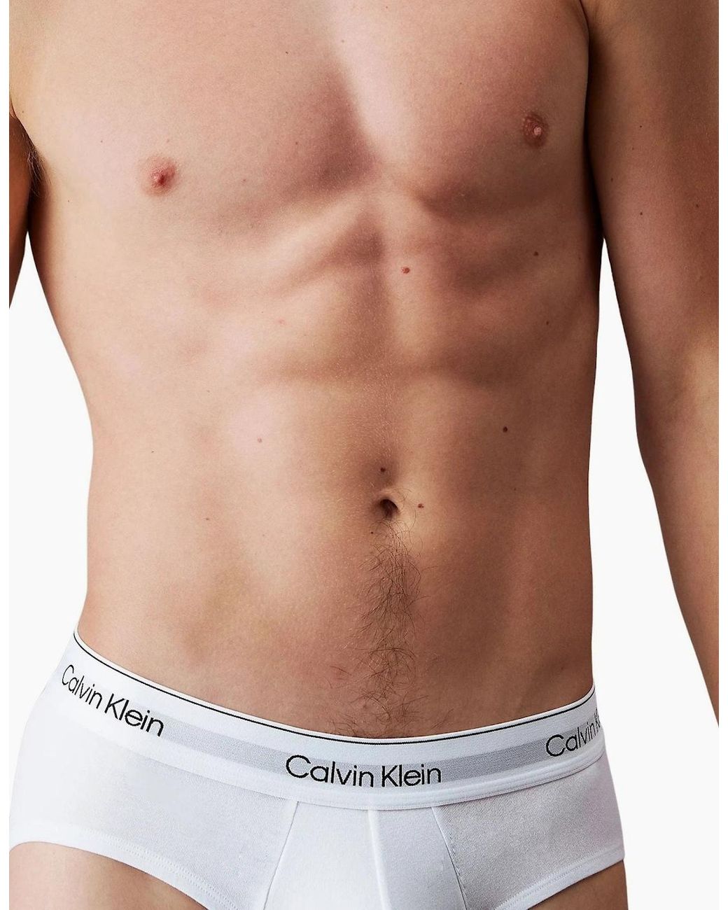 Calvin Klein White 3-Pack Icon Cotton Stretch Briefs for men