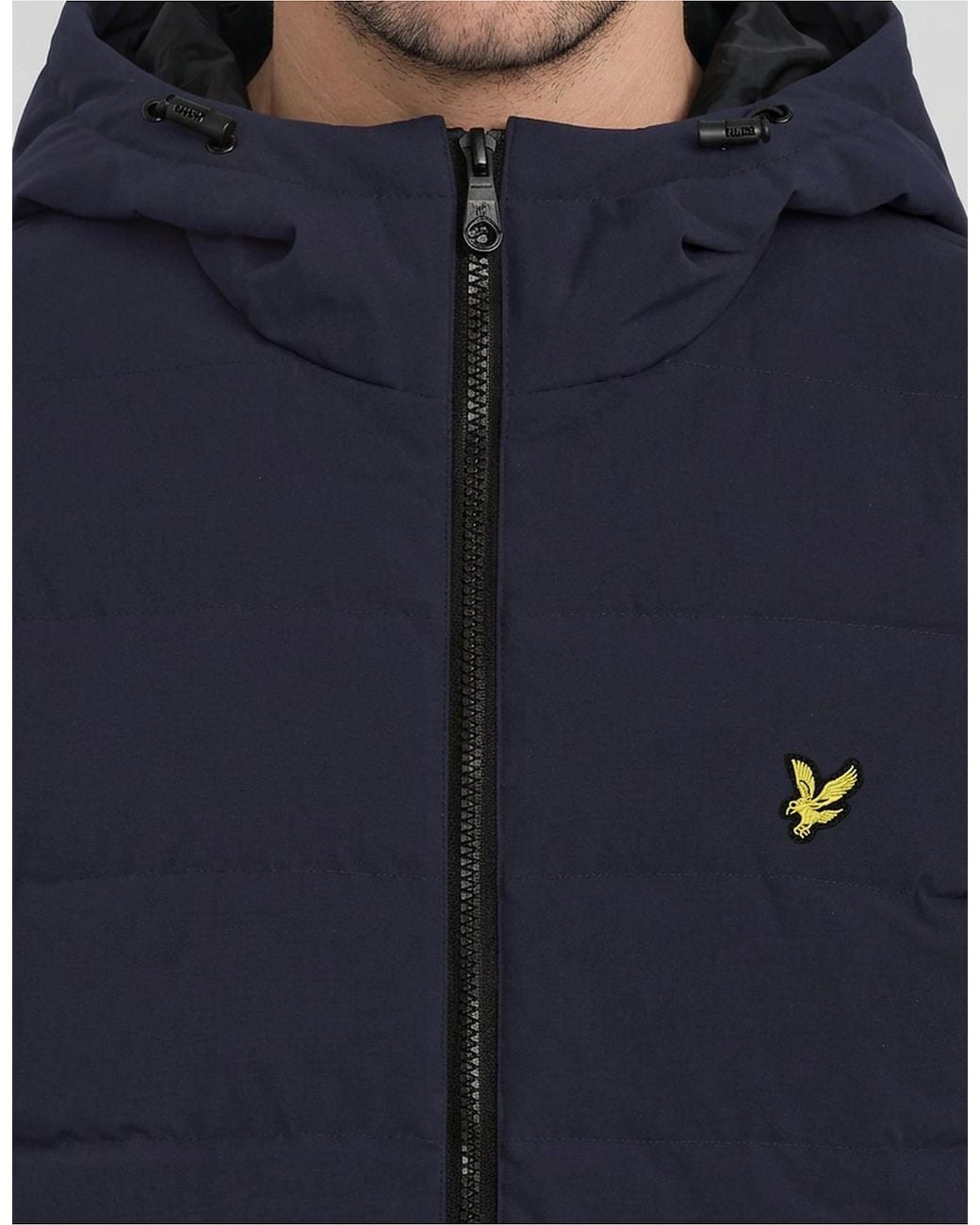 Lyle & Scott Blue Hybrid Puffer Windbreaker Jacket for men