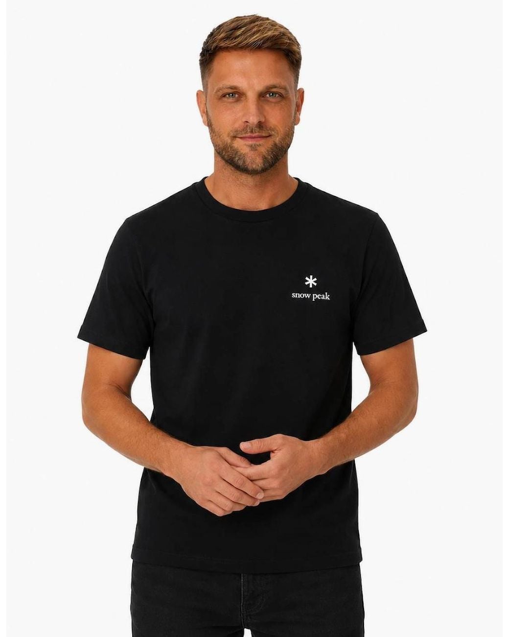 Snow Peak Black Snow Peak Logo T-Shirt for men