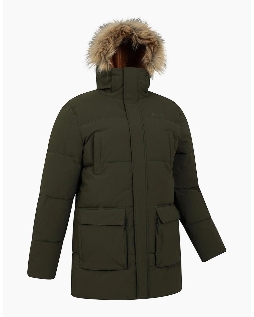 Mountain Warehouse Green Fern Water Resistant Padded Parka for men