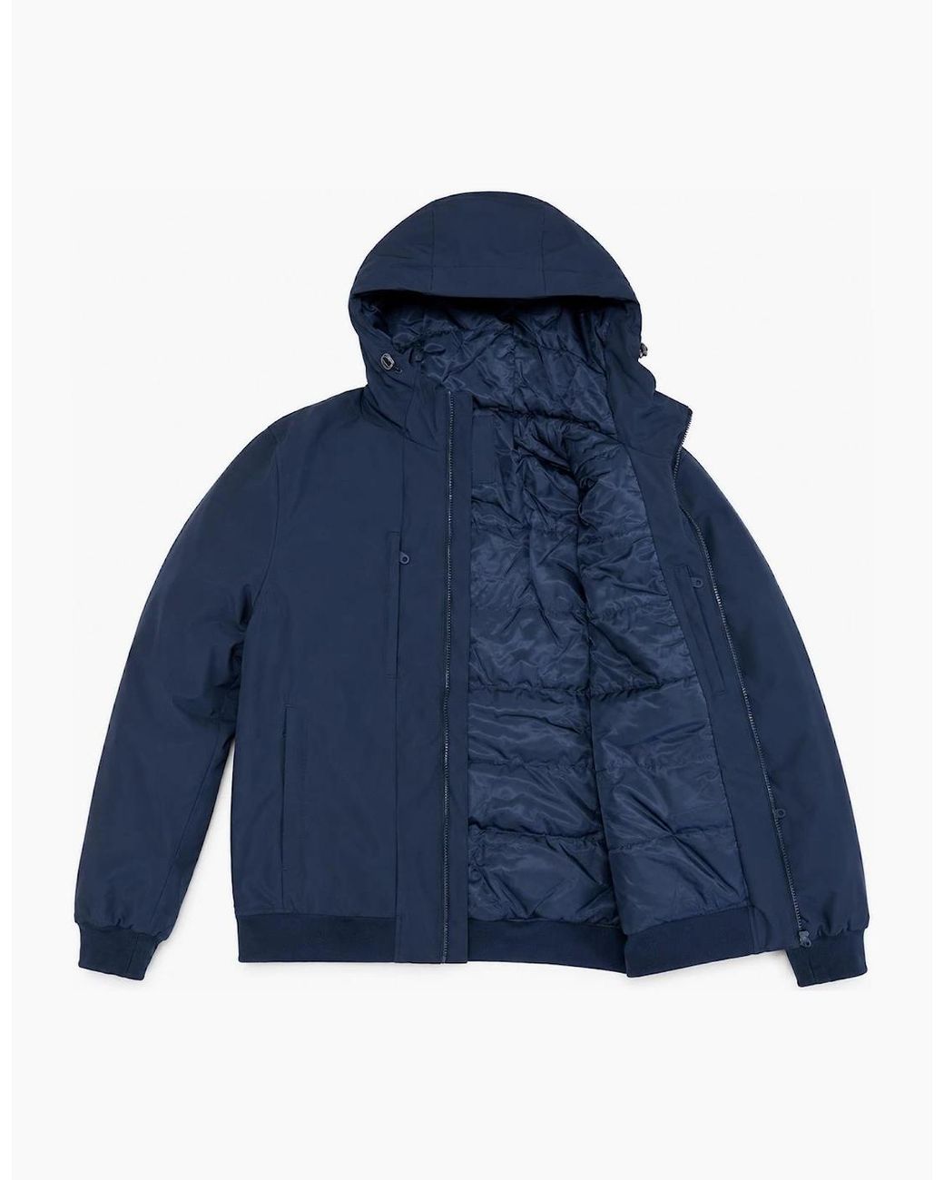 Lyle & Scott Blue Lyle & Scott Wadded Softshell Jacket Dark for men