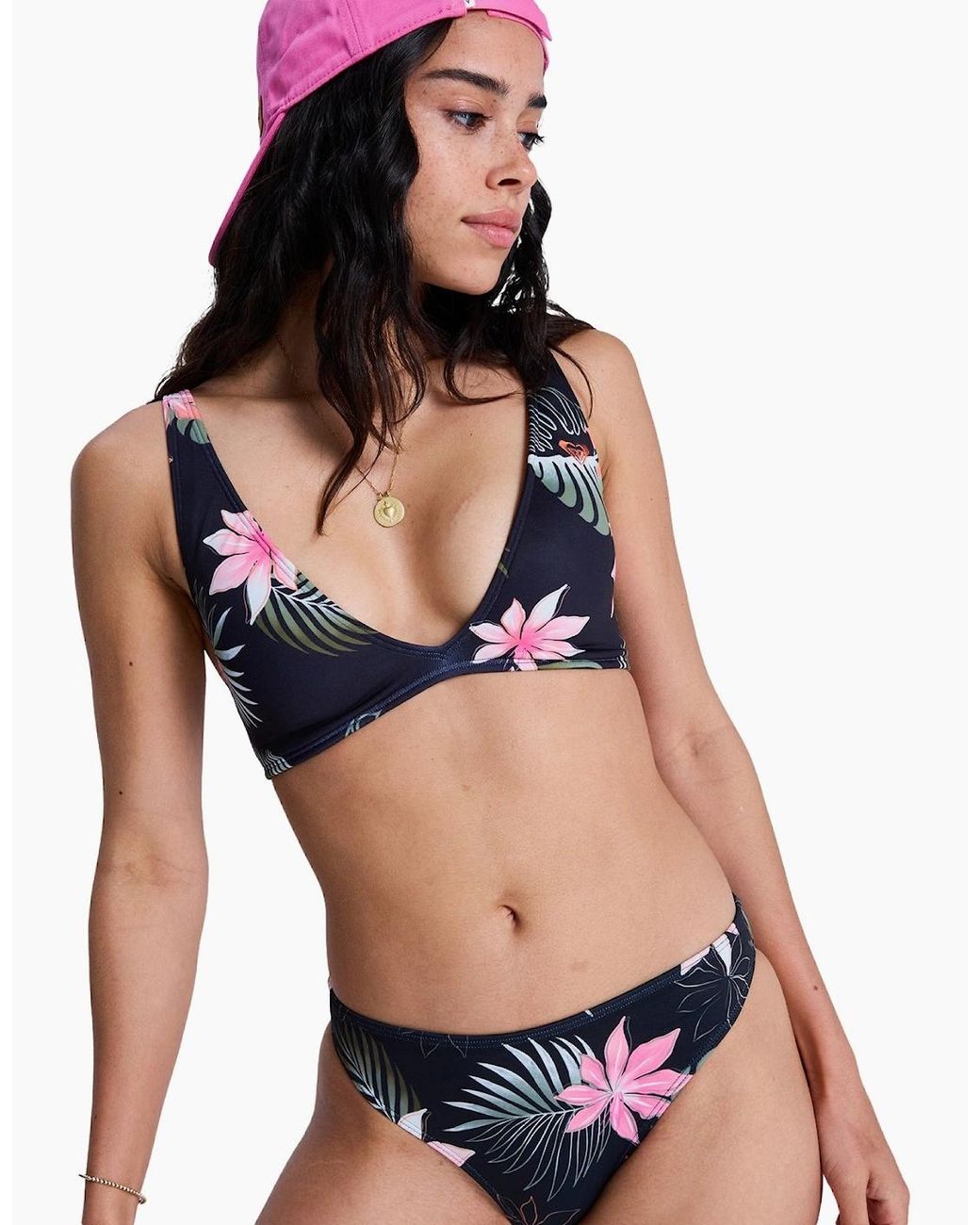 Roxy Blue Paradise Fleur Bikini Top