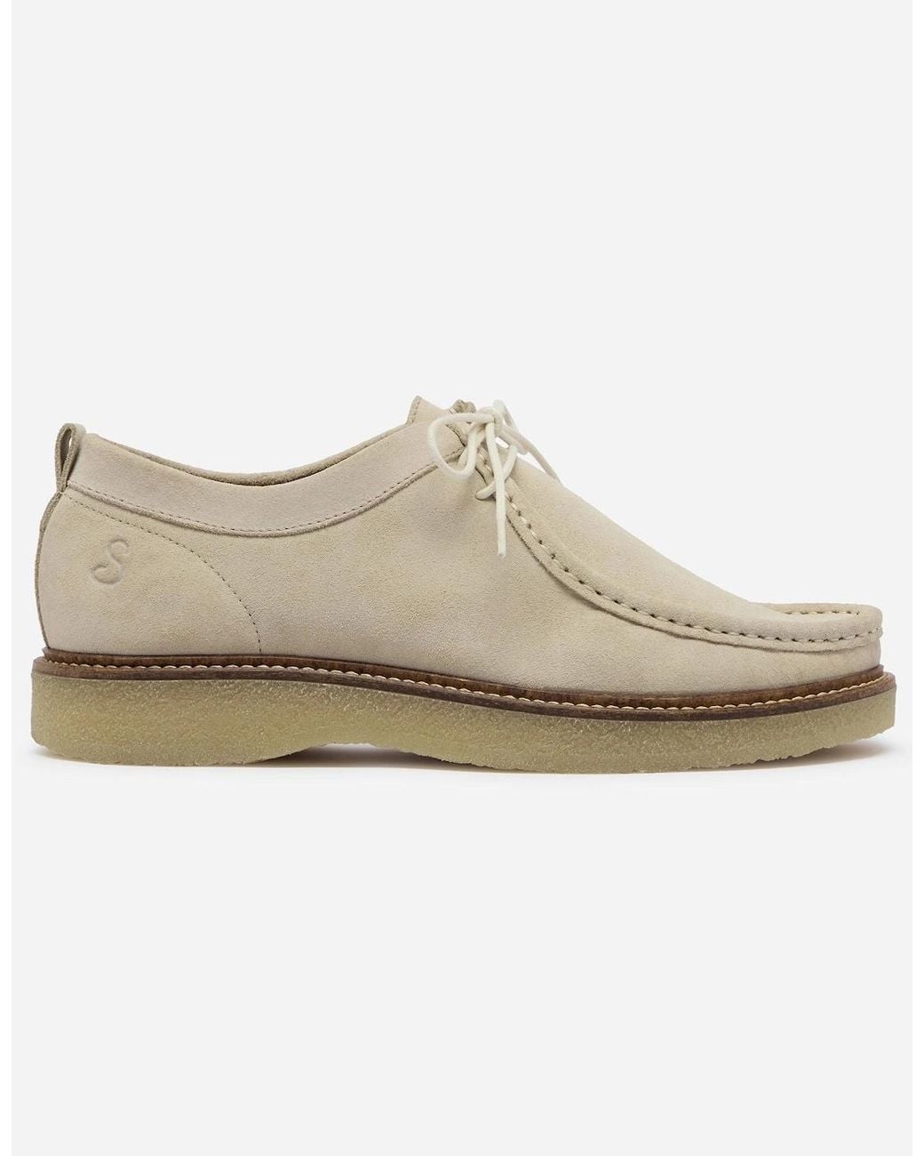 Oliver Sweeney Natural Marana Calf Suede Moccasin Shoes for men