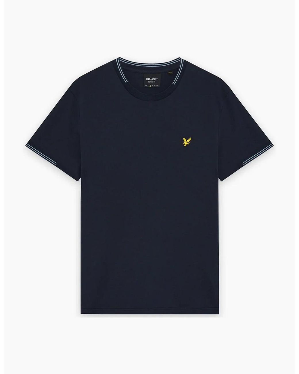 Lyle & Scott Blue Lyle & Scott Fine Tipped T-Shirt Dark for men