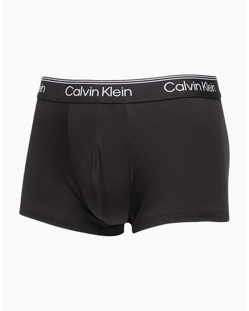 Calvin Klein Red 3-Pack Icon Microfibre Stretch Low-Rise Boxer Trunks, Sleet Adrenaline Rush for men