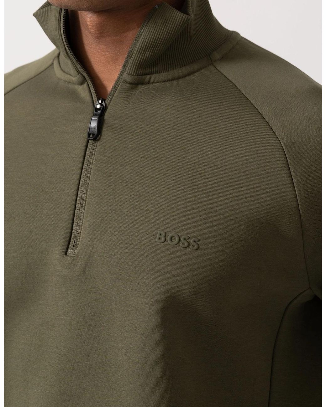 Boss Natural Boss Sweat Zip-Neck Sweatshirt for men