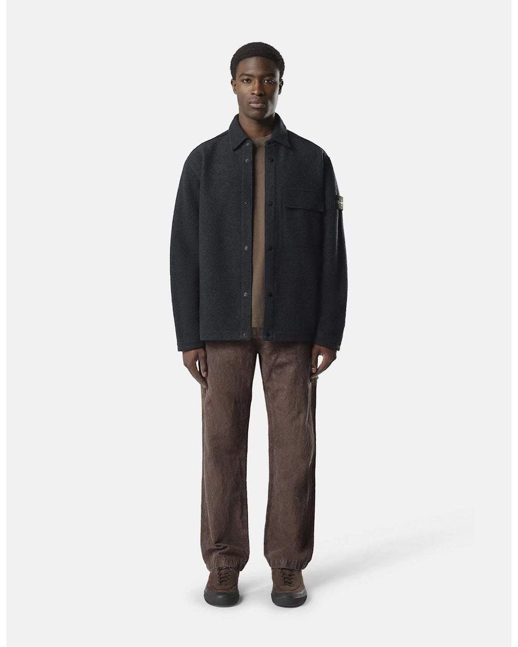 Stone Island Blue Compass 1200034 Overshirt for men