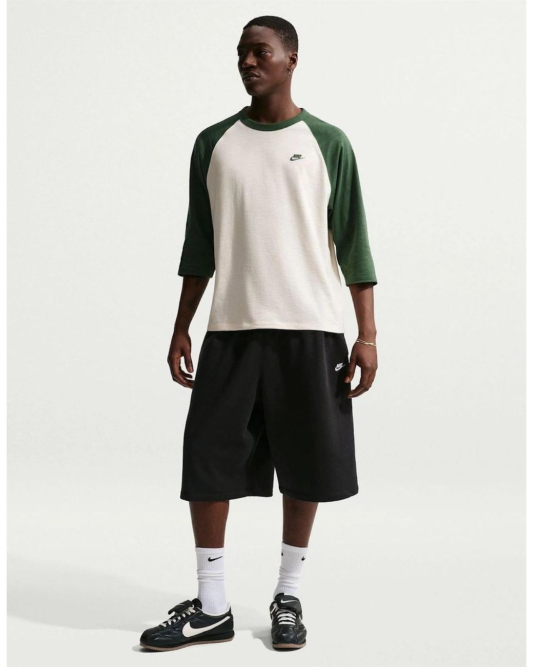 Nike Black Club French Terry Baggy Sweat Shorts for men