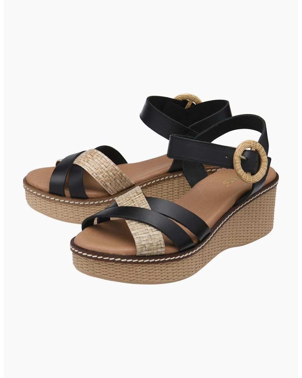 Lotus Metallic Amalia Wedge Sandals