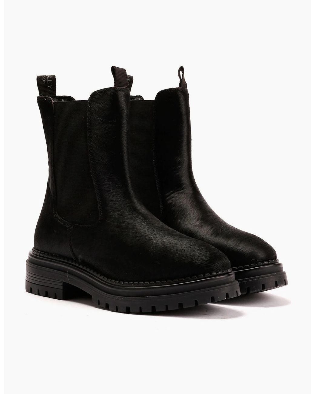 Osprey Black London The Hampton Chelsea Leather/Pony Hair Boots