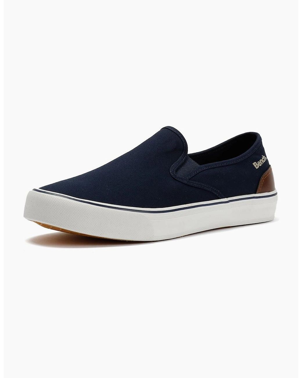 Bench Blue Dalton Canvas Slip On Trainers for men