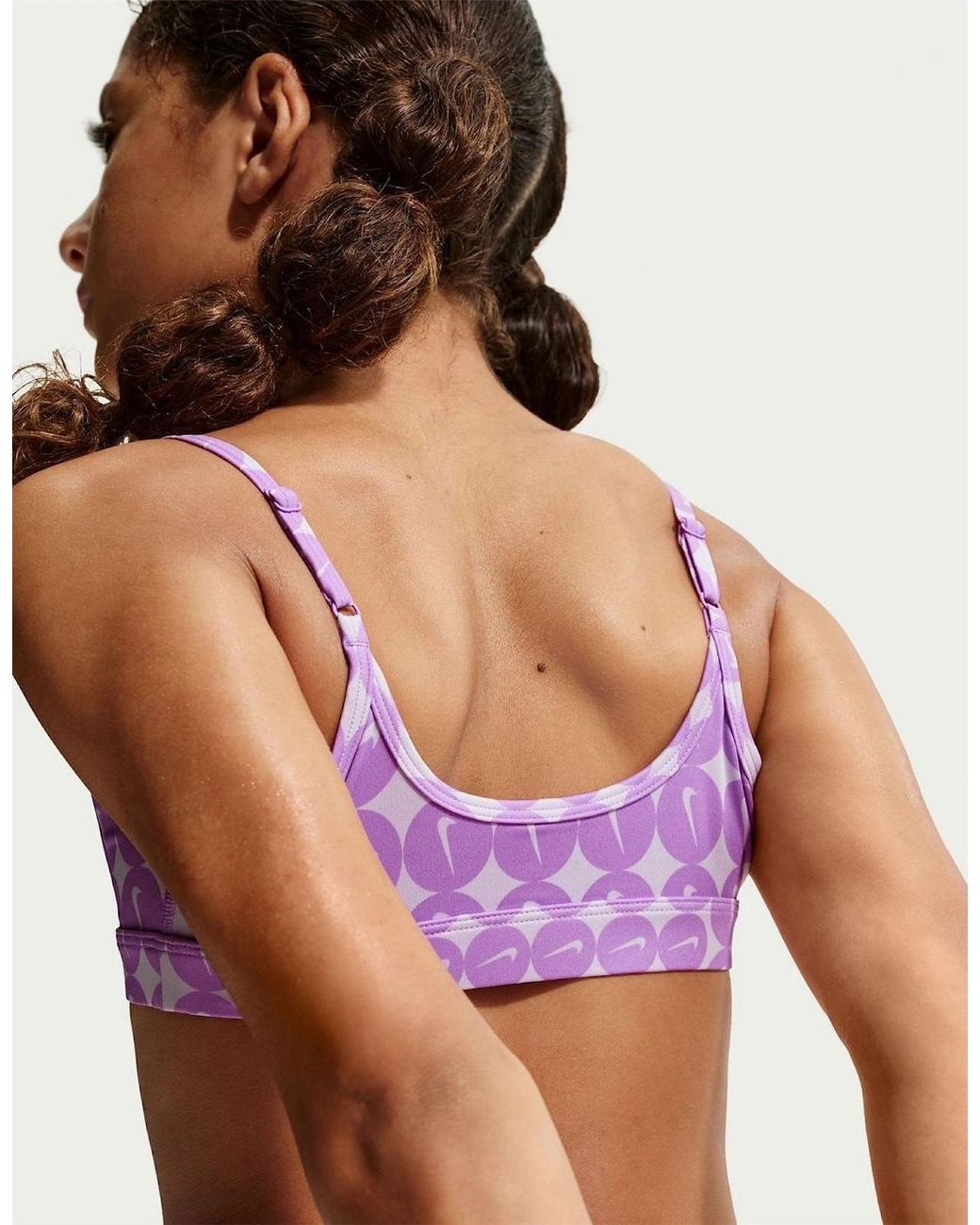 Nike Purple Scoop Neck Sleeveless Bralet Sports Bra