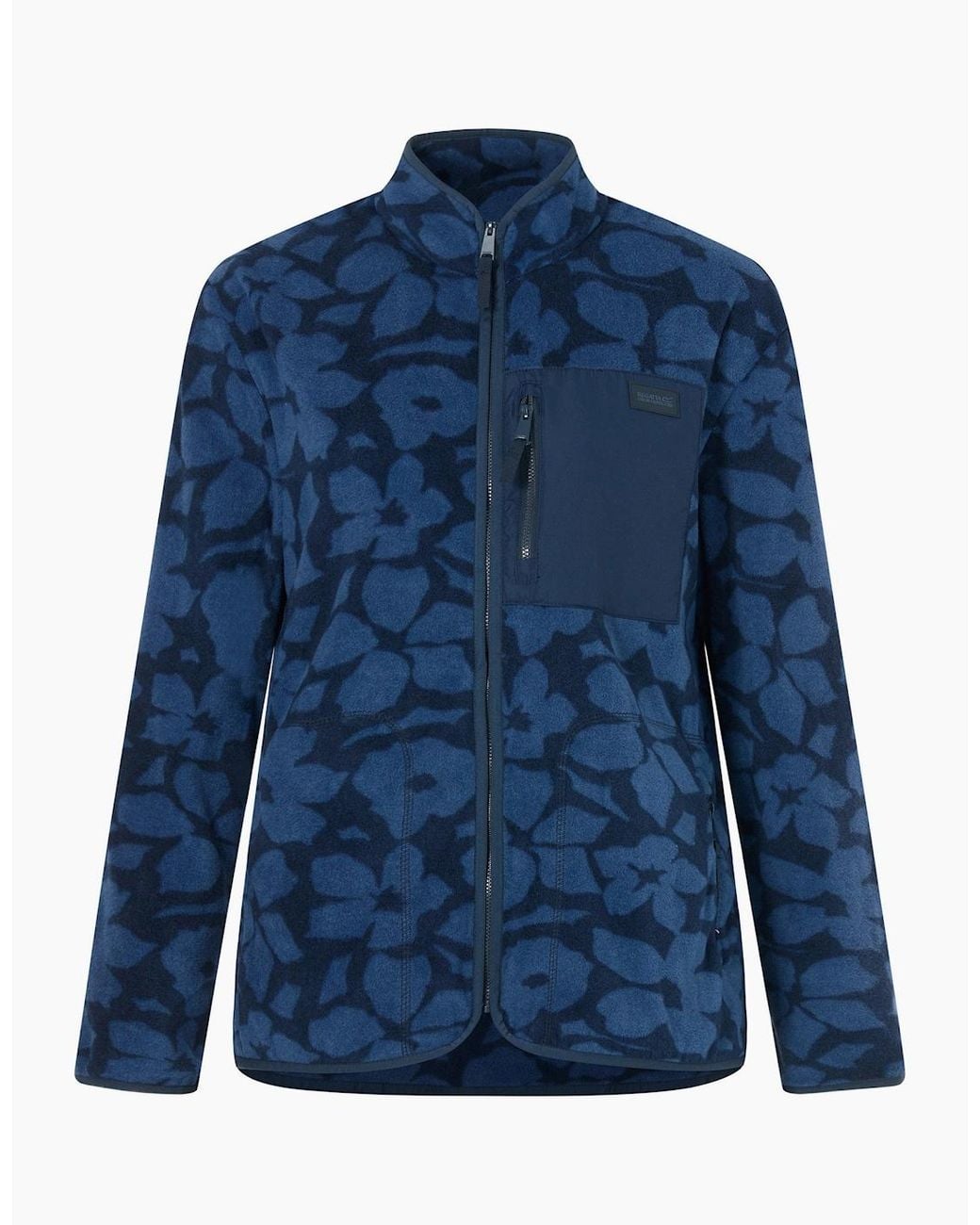 Regatta Blue Ladies Frankie Shadow Flower Full Zip Fleece Jacket