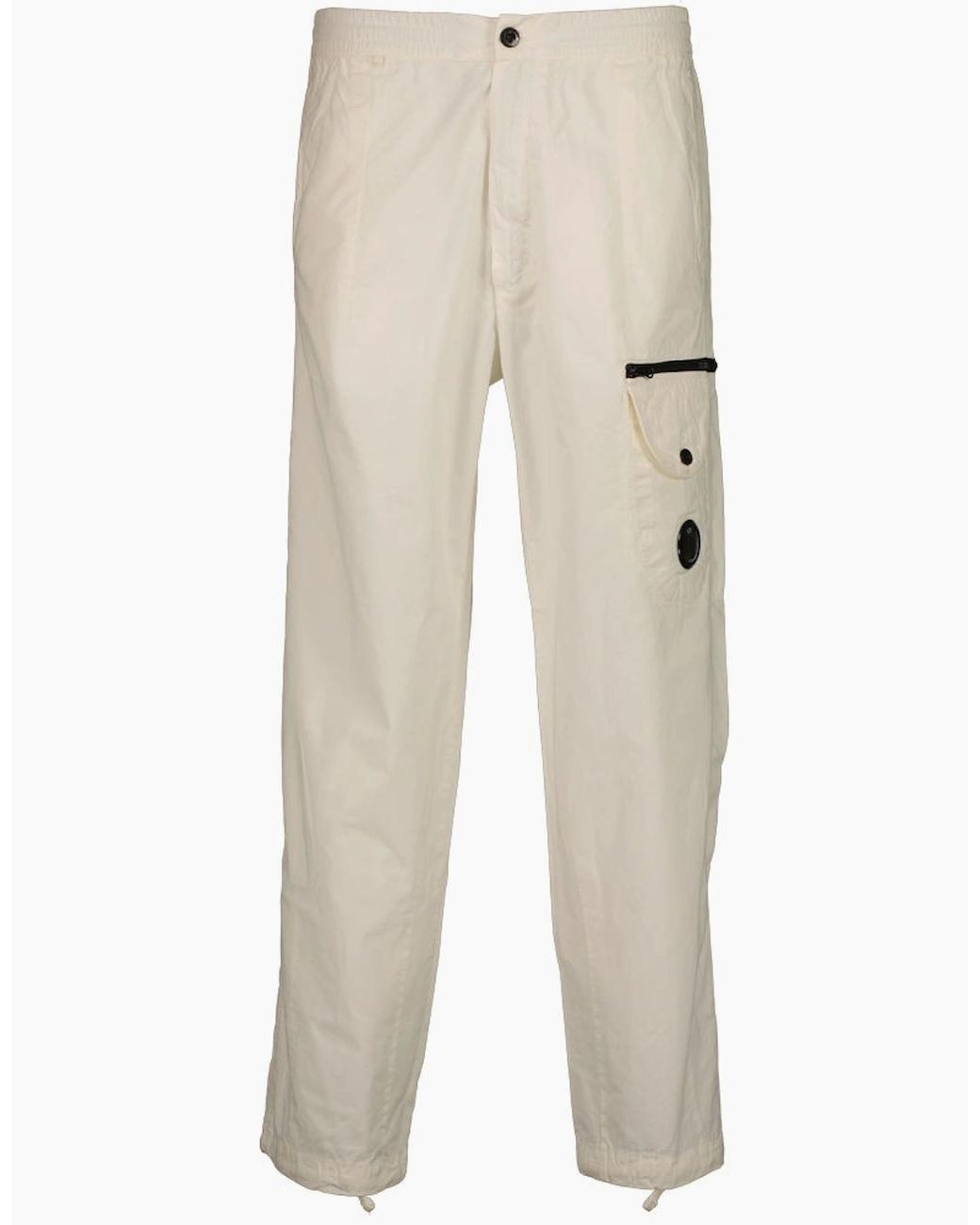 C P Company Natural Microreps Boxy Lens Cargo Pants for men
