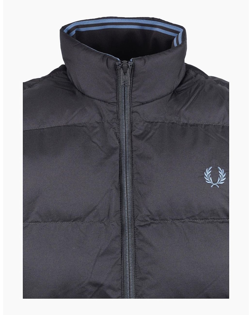 Fred Perry Blue Insulated Gilet Anchor for men