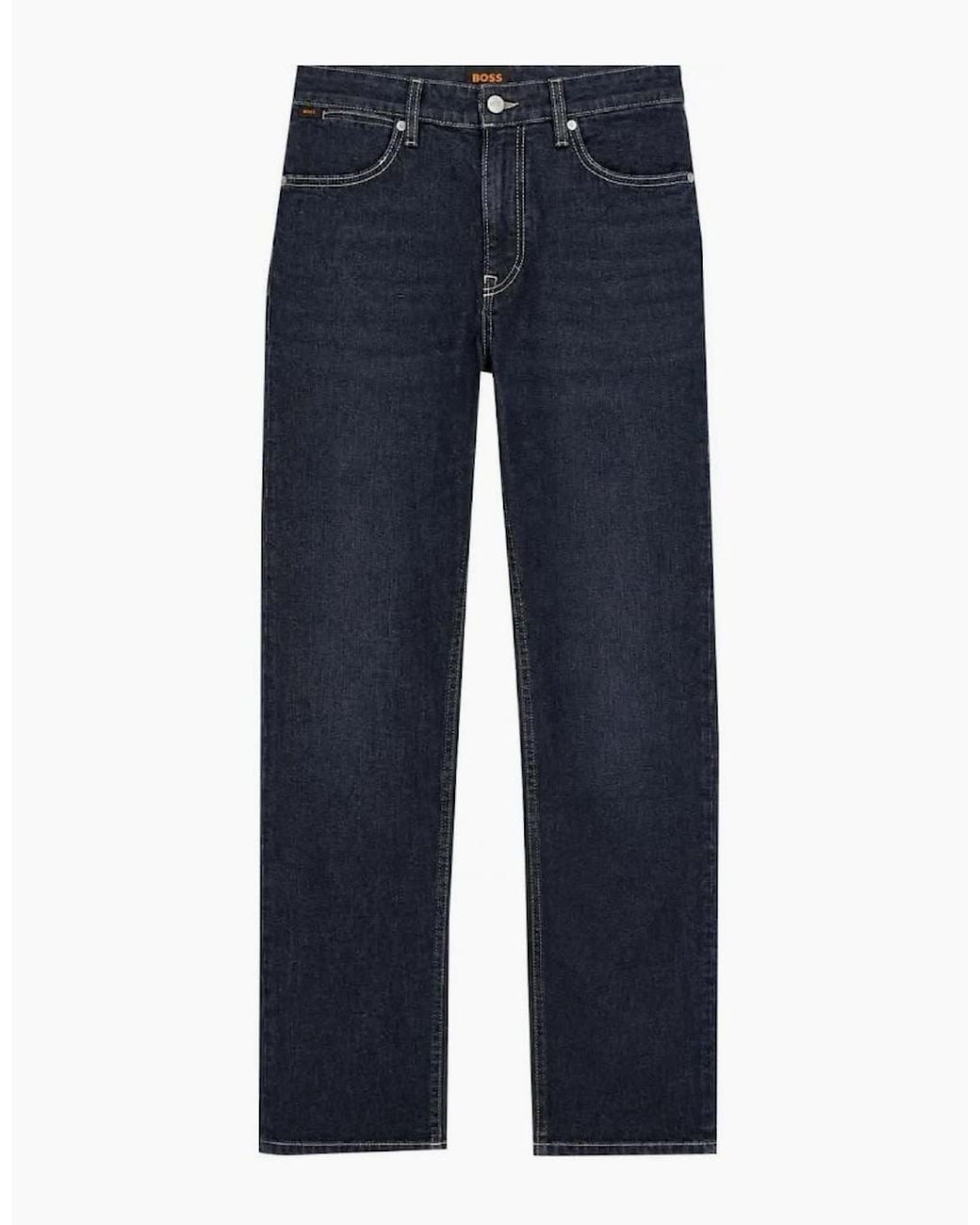 Boss Blue Dark Ogden Regular Fit Jeans for men
