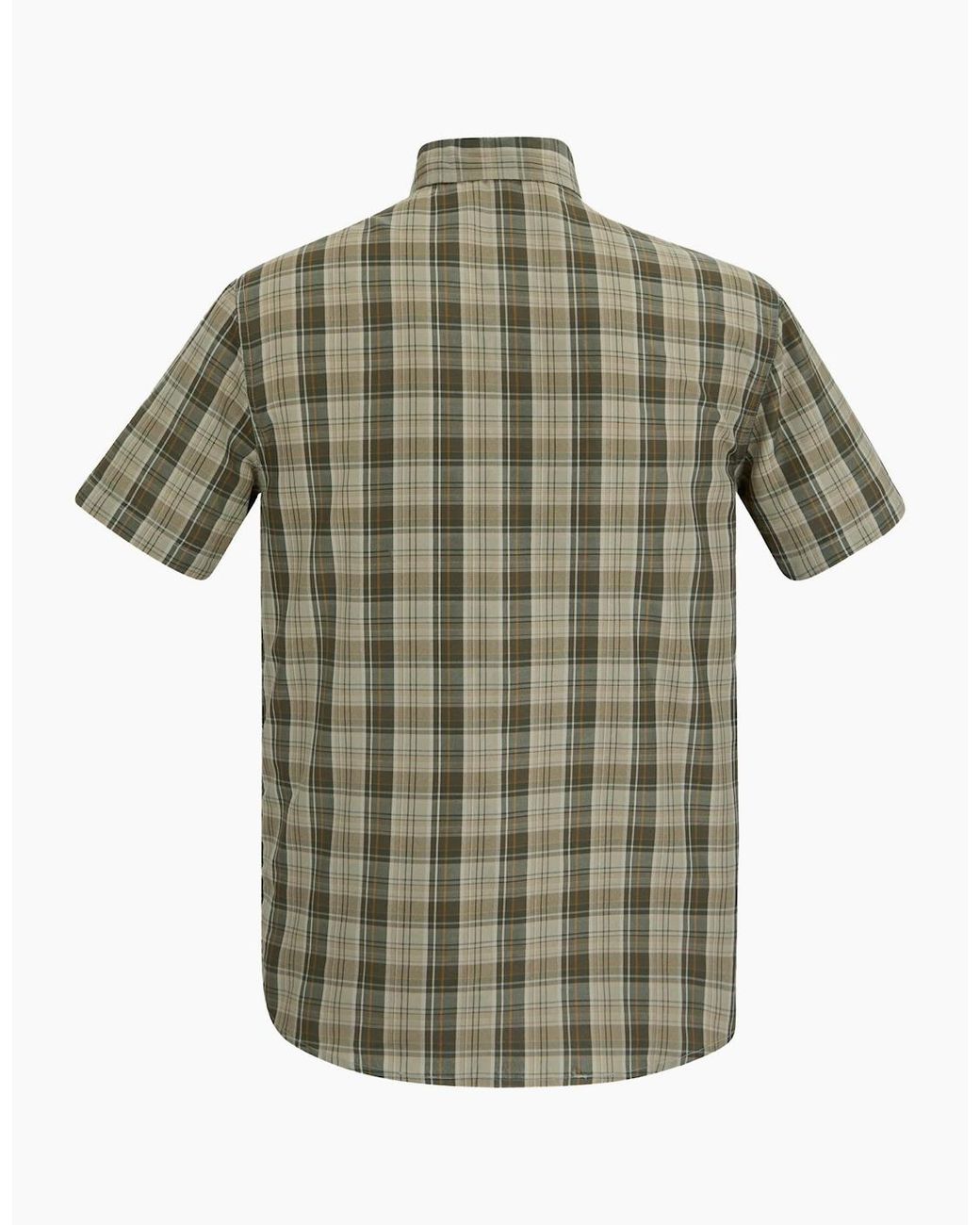 Regatta Green Mindano Multi Check Short-Sleeved Shirt for men